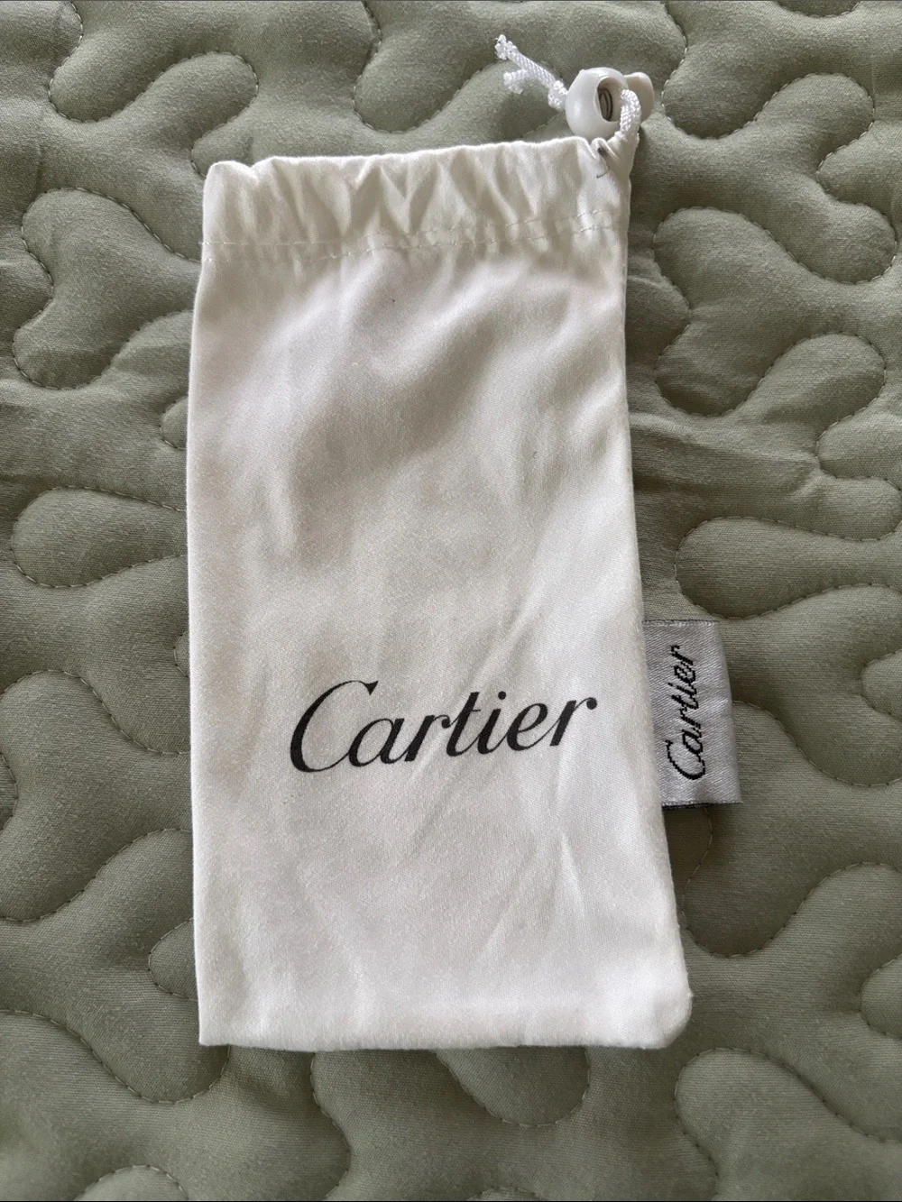 Cartier | Accessories | Cartier Cream Drawstring Jewelry  display picture 2
